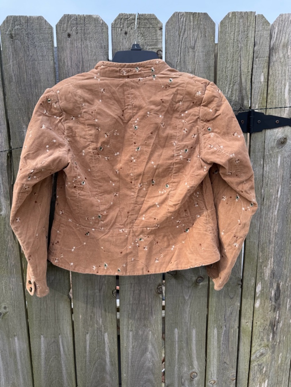 Vintage Relativity Corduroy Floral Embroidered Jacket Cottagecore Boho 90s - Picture 3 of 13
